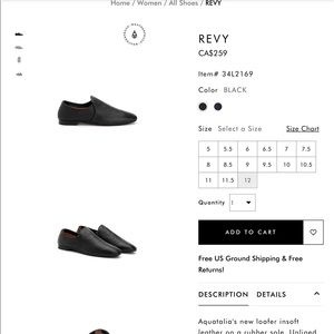 Aquatalia Black Leather Loafers